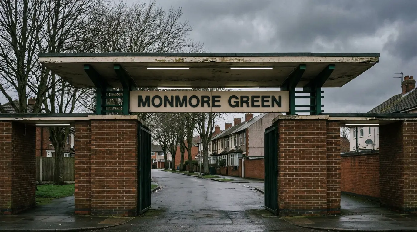Monmore Green greyhound stadium entrance on Sutherland Avenue Wolverhampton